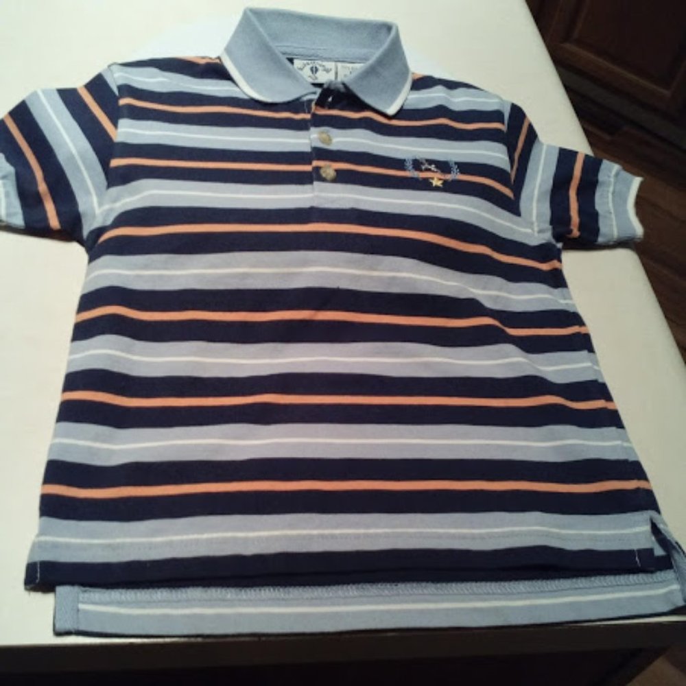 3/$15.-Kitestrings Boys Striped Polo Like New 4T
